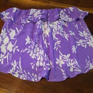 Amanda Uprichard Purple Floral Top
